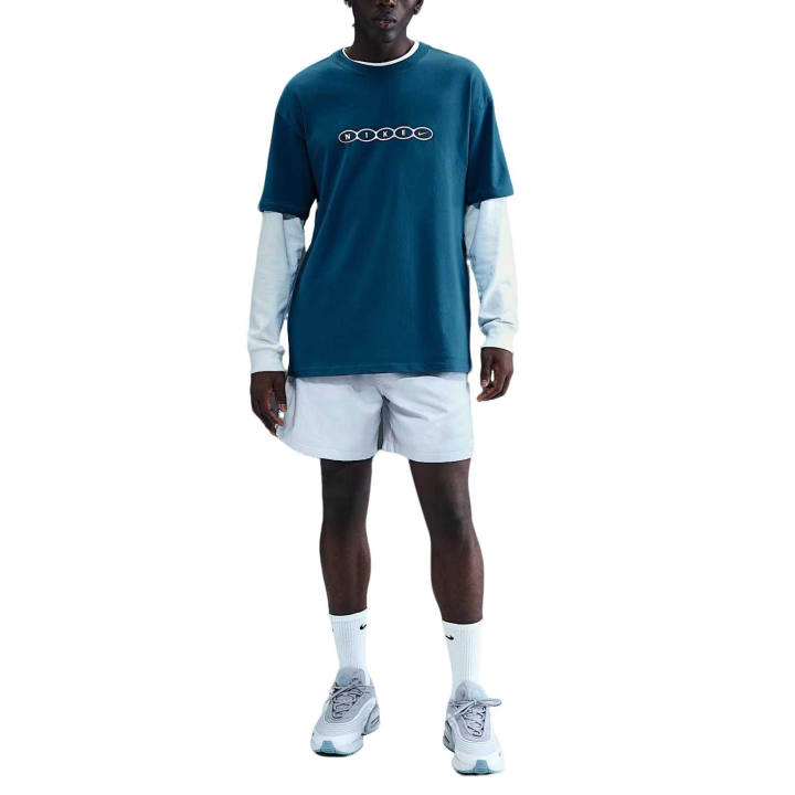 Nike Nike Sportswear T Shirts Men's Abyss Green Crew Neck Moderate