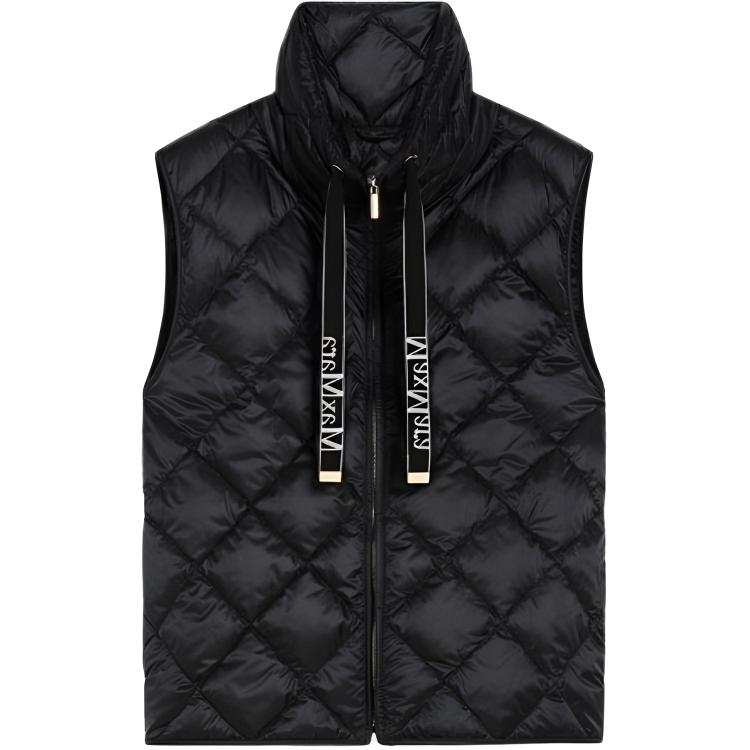 MaxMara MaxMara Down Vests Women's Black Stand Collar Moderate Other