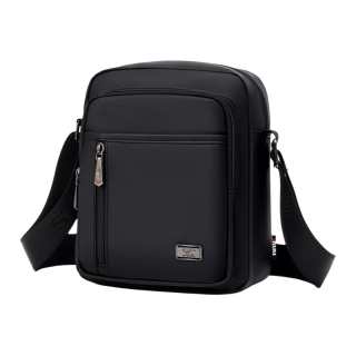 SEPTWOLVES Fabric Crossbody Bag, Shoulder Bag Medium Men's Black