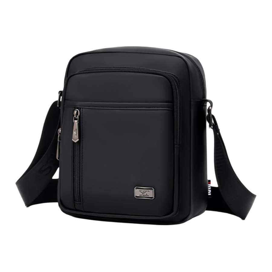 SEPTWOLVES SEPTWOLVES Fabric Crossbody Bag, Shoulder Bag Medium Men's Black