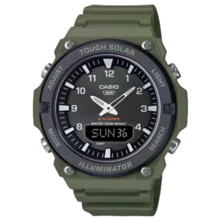 CASIO CASIO STANDARD Solar Quartz Movement Resin Strap Watch Men's Watches Black Dial