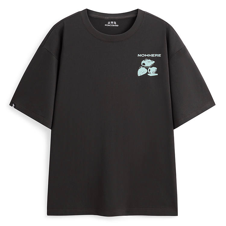 PEACEBIRD MEN T Shirt Unisex Gray 1