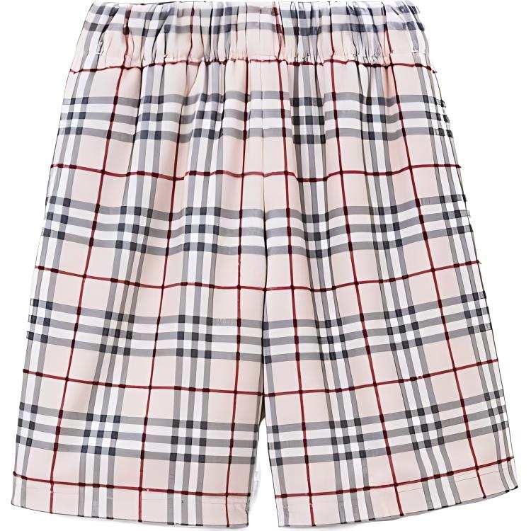 Burberry checkered cotton track shorts