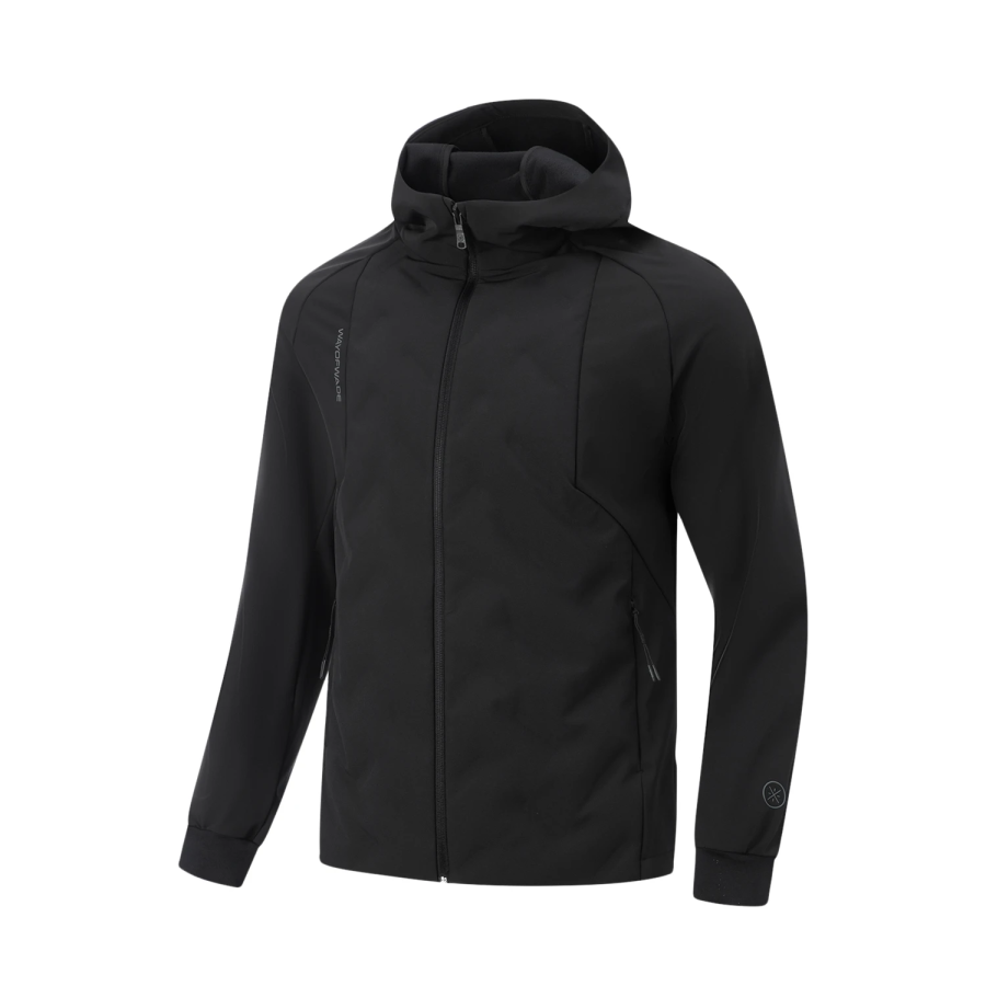 Li-Ning Li Ning Trench Coats Men's Black Hooded Moderate Other