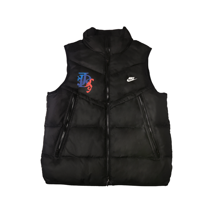 Nike Nike Alpha Down Vests Unisex Black Stand Collar Lightweight Other