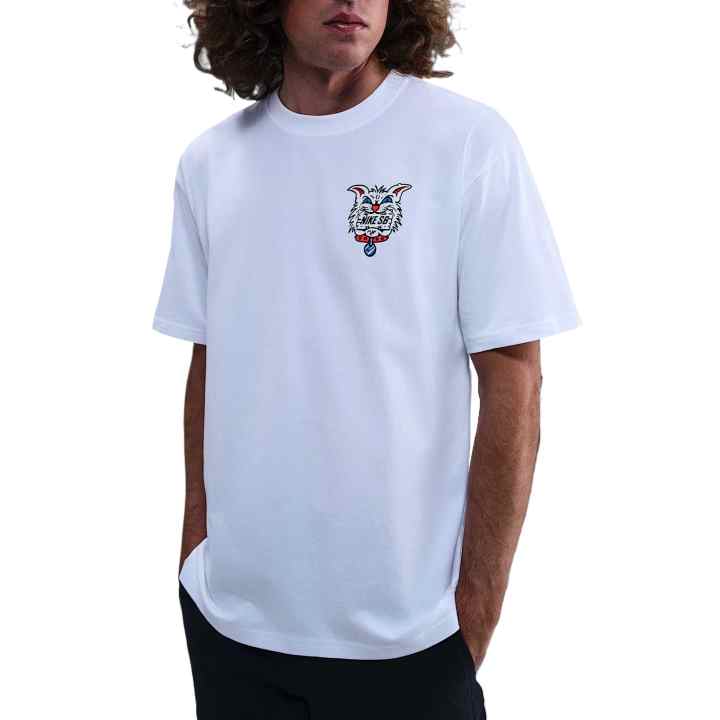 Nike Nike SB T Shirts Men's White Crew Neck Moderate Straight Fit
