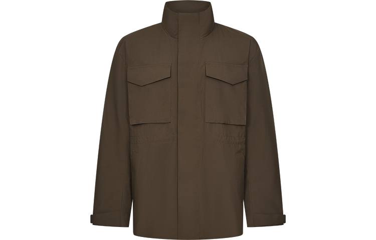 URBAN REVIVO Down Jackets Men's Dark Coffee Brown Stand Collar Moderate