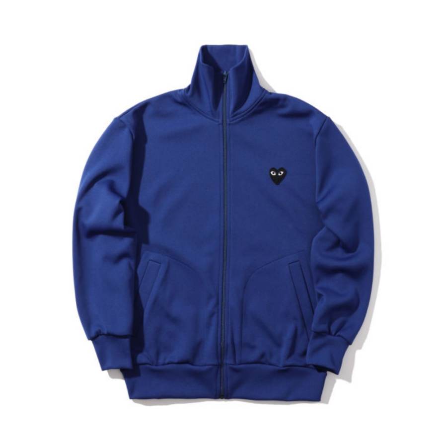 CDG Play CDG Play Sweatshirts Men's Navy Blue Lapel Moderate