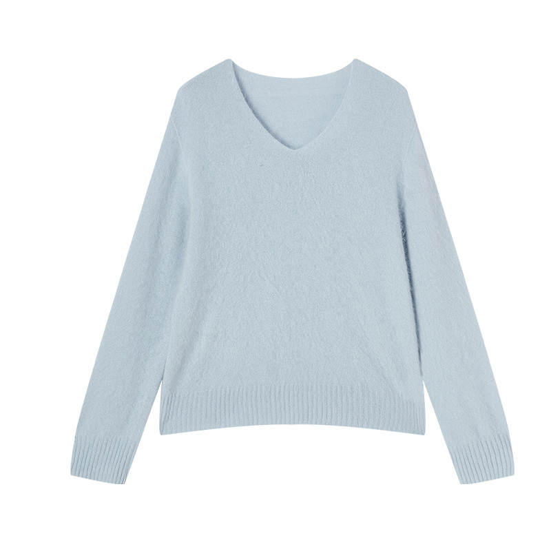 XIANGYING Sweaters Women's V Neck Thickened Other
