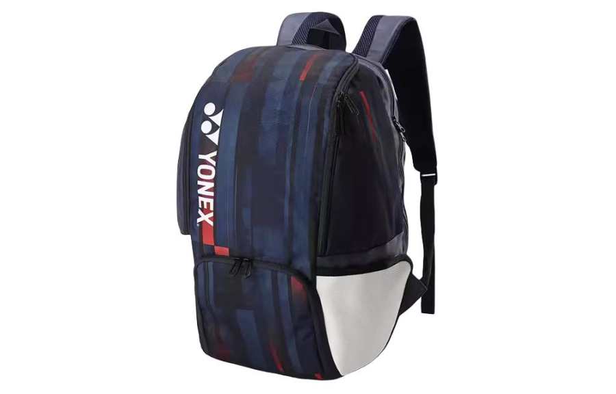 YONEX YONEX Fabric+Artificial Leather Backpack Unisex White & Navy Blue & Red