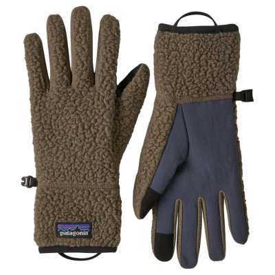 Patagonia Recycled Polyester Knit Gloves Unisex Brown/Black