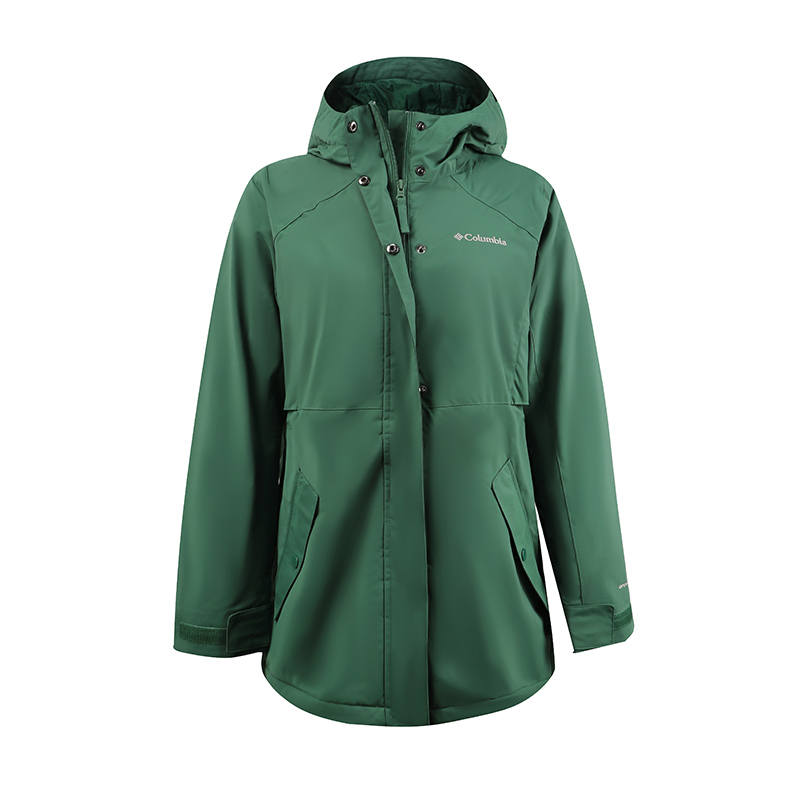 Columbia Outdoor Hiking Thermal Windbreaker Jacket Women's Moss Green