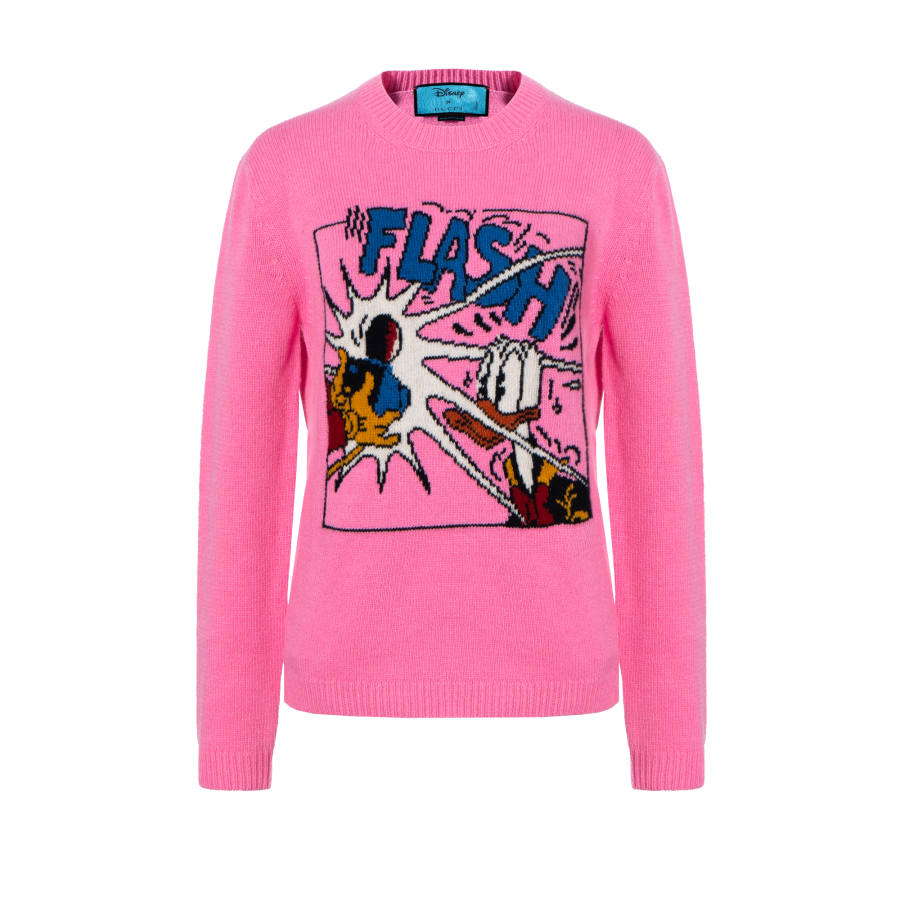 GUCCI 【Previous Season】x Disney Donald Duck intarsia jumper