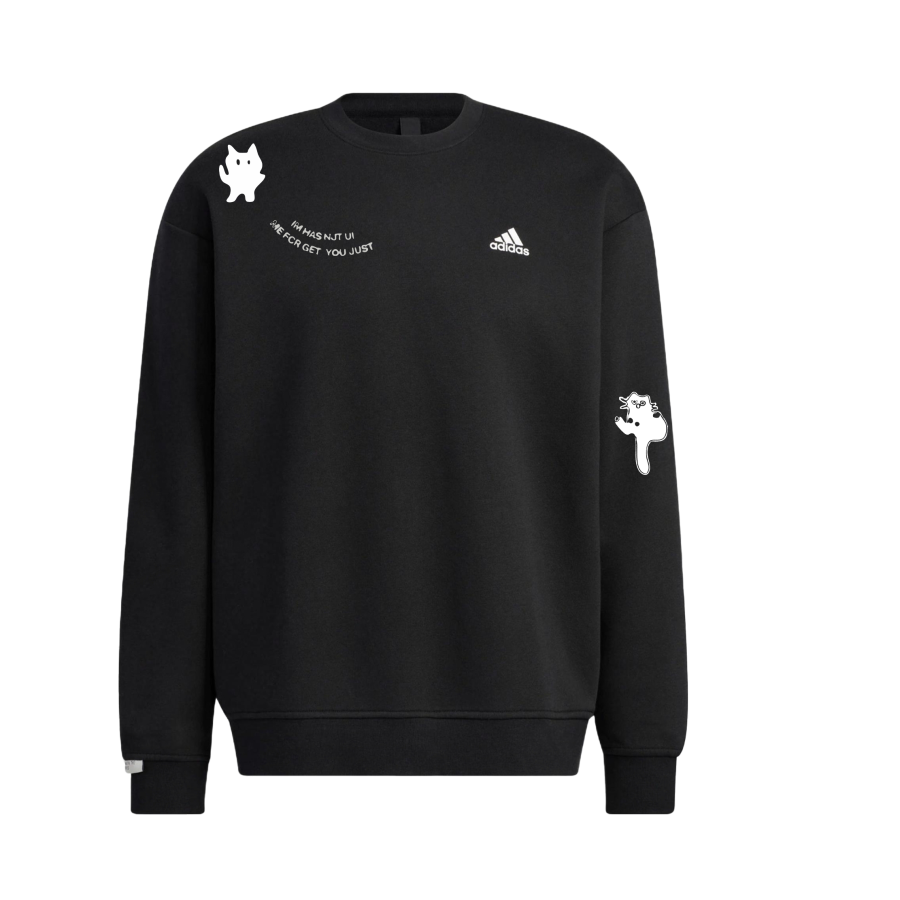 Adidas Adidas LABEL T Shirts Unisex Black Crew Neck Moderate Straight Fit