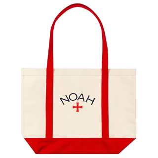 NOAH Cotton Tote Handbag Unisex Red