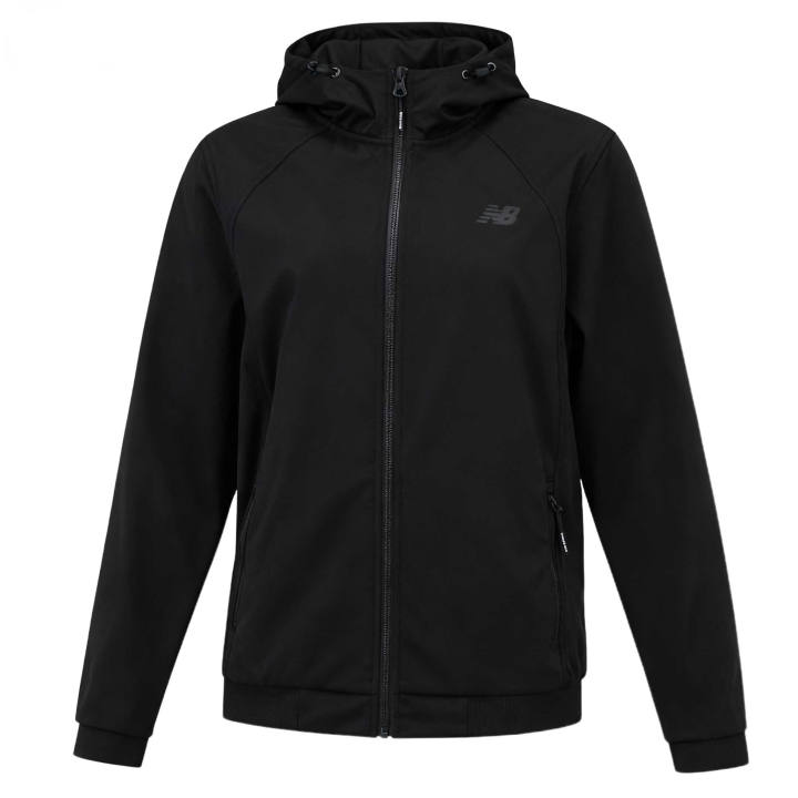 New Balance New Balance Jackets Women's Black Hooded Moderate Soft Shell