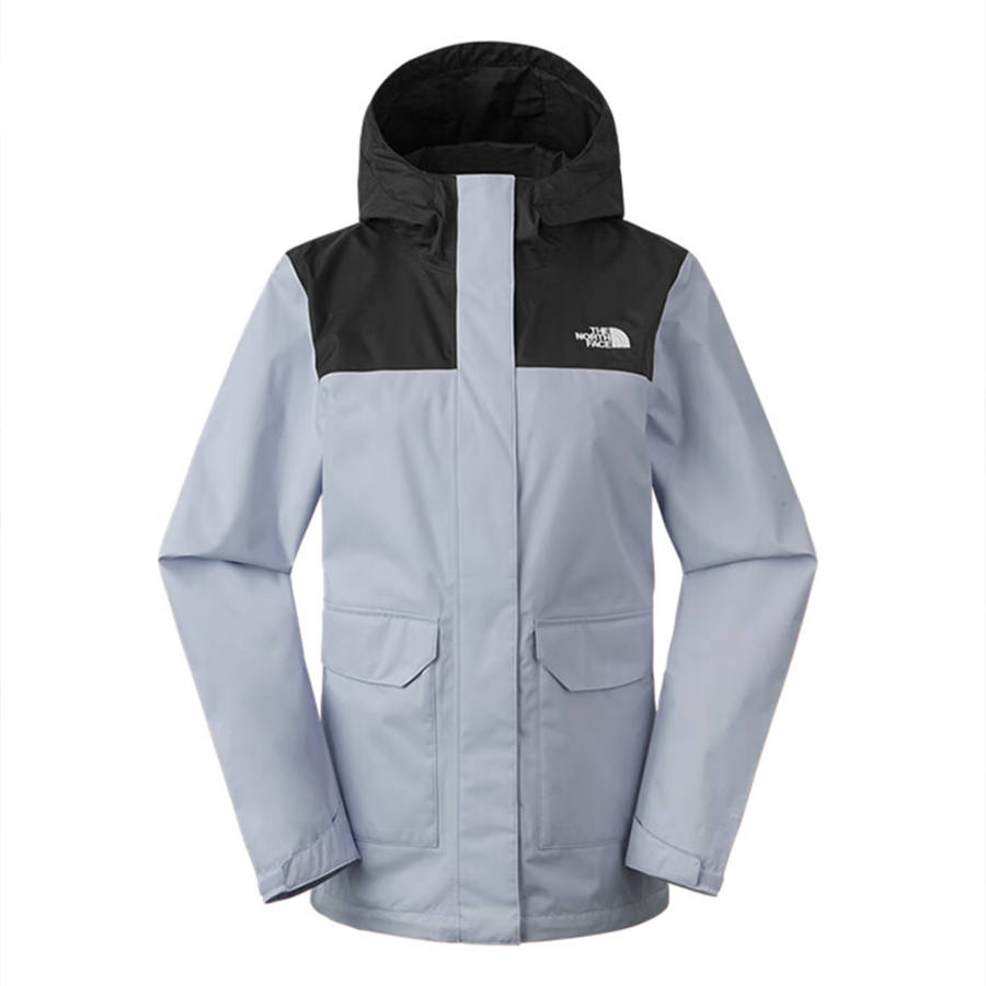 THE NORTH FACE Dryvent Windbreaker Jackets Women's D0P/Gray Blue Hooded Moderate