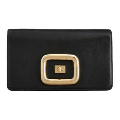 Roger Vivier VIV Leather Shoulder Bag, Crossbody Bag Mini Women's Black