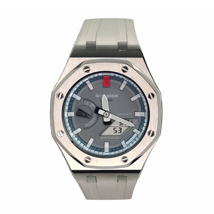 CASIO CASIO Unisex Liquid Crystal/Analog Dual Display Series 44mm Gray Watch