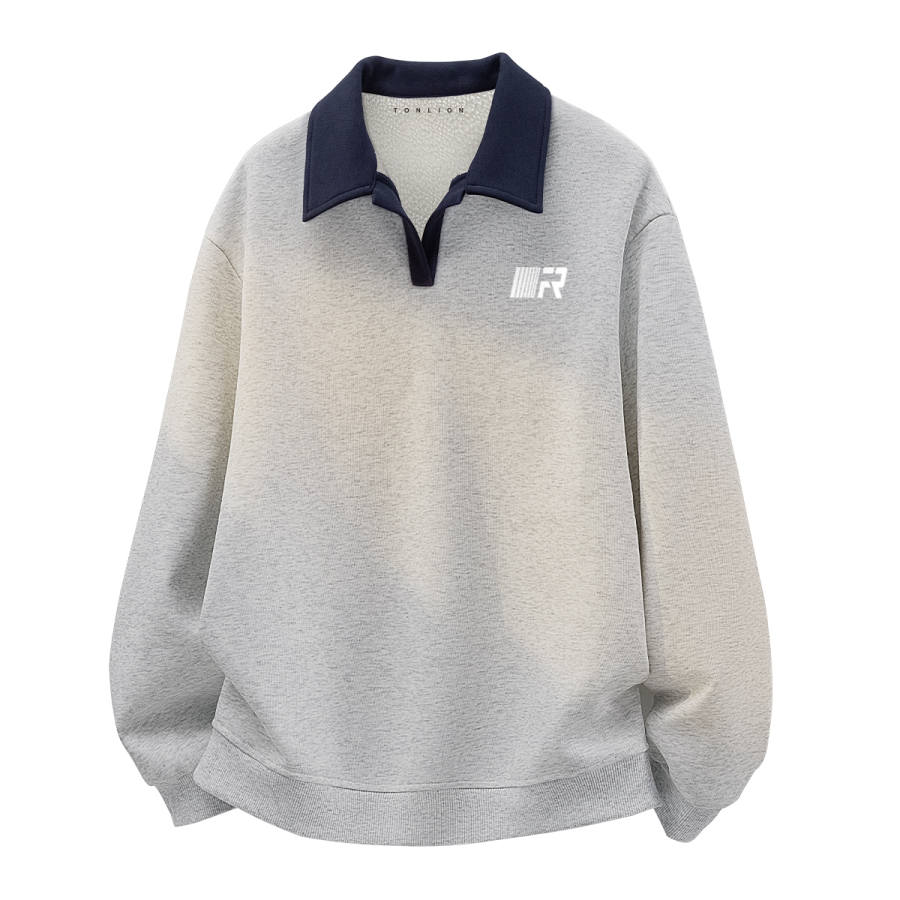 Tonlion Sweatshirts Women's Lapel Thickened Regular