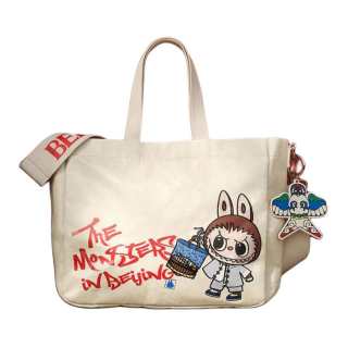 POP MART PE Tote Bag, Shopping Bag, Crossbody Bag, Handbag Women's White
