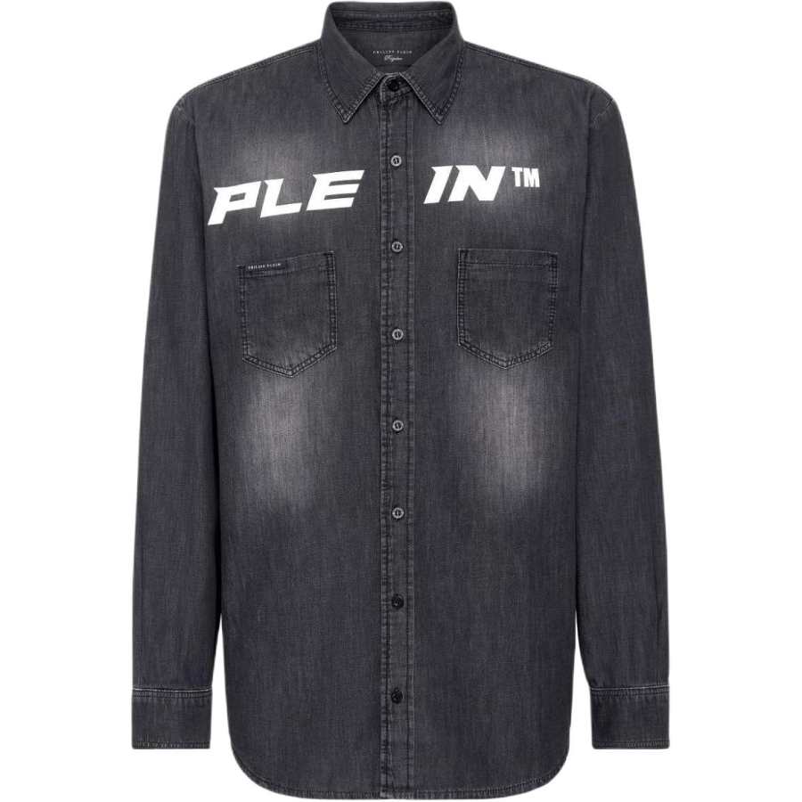Philipp Plein Plein™ logo denim shirt