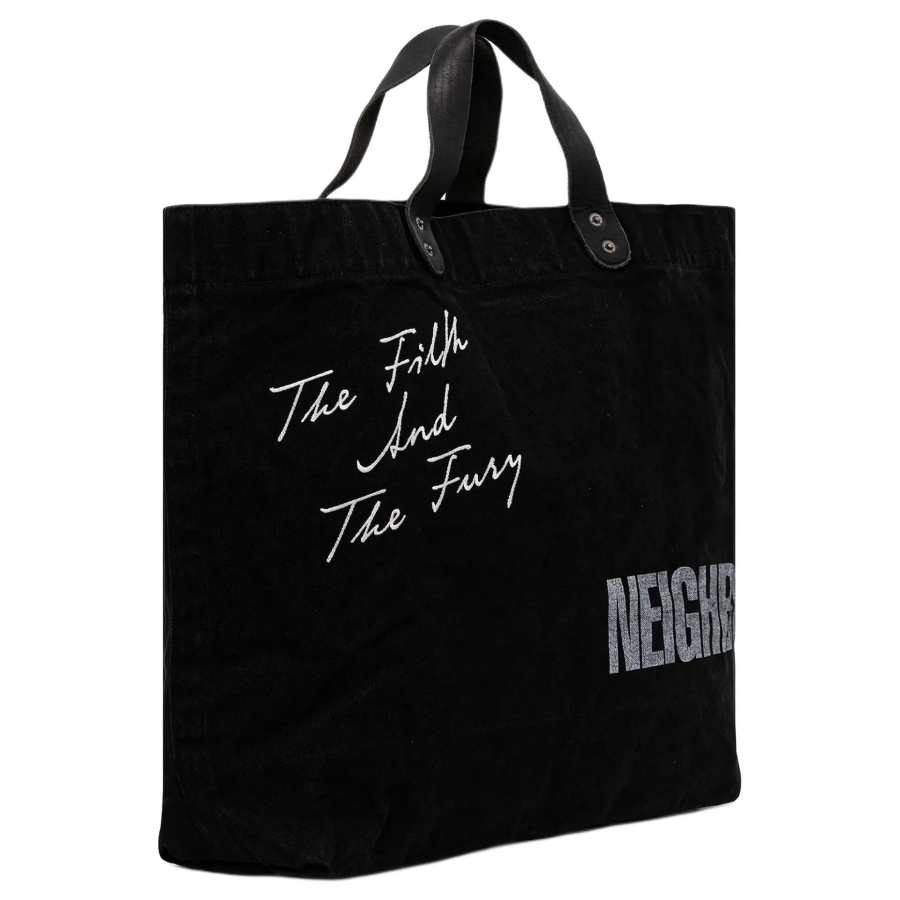 NEIGHBORHOOD Cotton Tote Handbag Men's Black