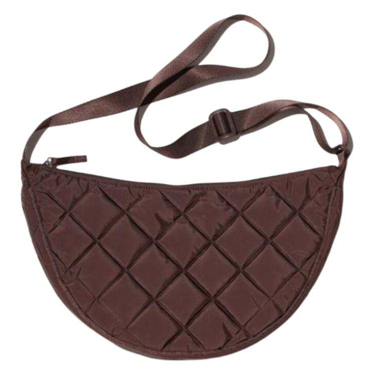 UNIQLO Polyester Shoulder Bag, Crossbody Bag Women's Dark Umber