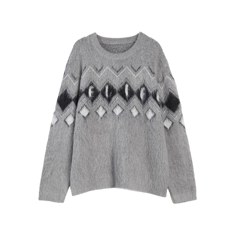 ELLE ELLE Sweaters Women's Medium Gray Crew Neck Thickened Other