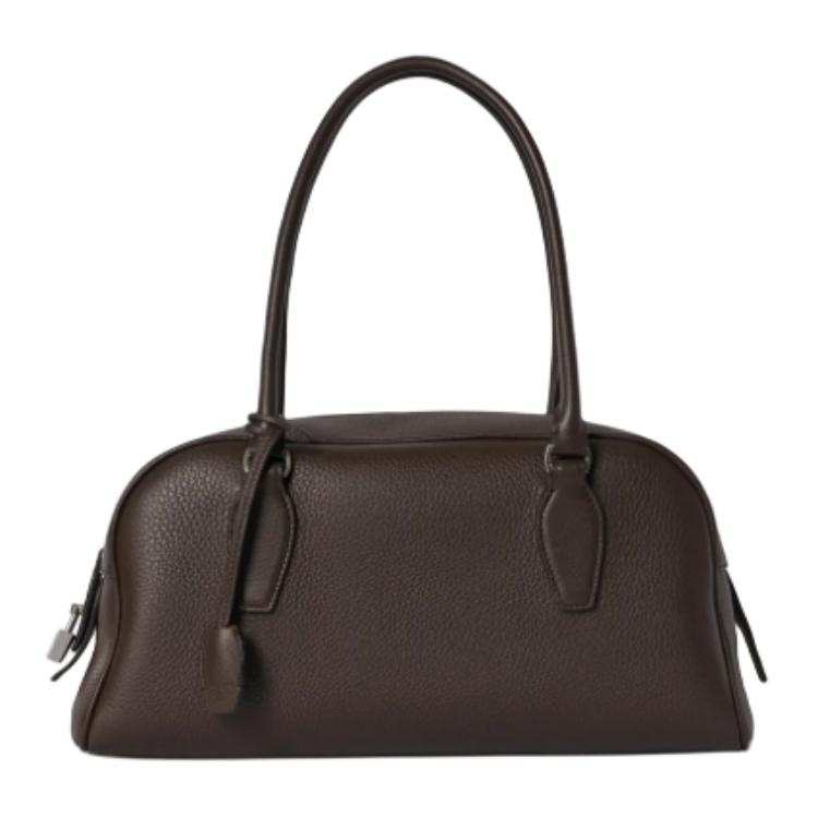 THE ROW India Cow Leather Handbag Women's Dark Brown