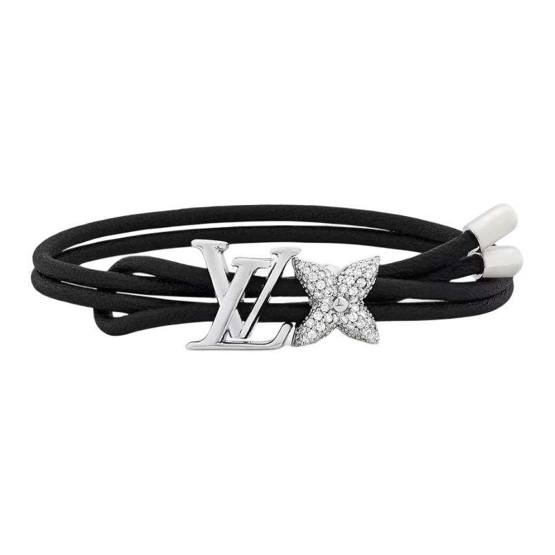 LOUIS VUITTON Calfskin Wristbands Women's Black