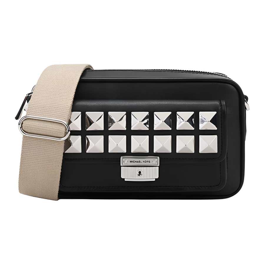 MICHAEL KORS Bradshaw Cow Leather Crossbody Bag, Shoulder Bag Women's Black