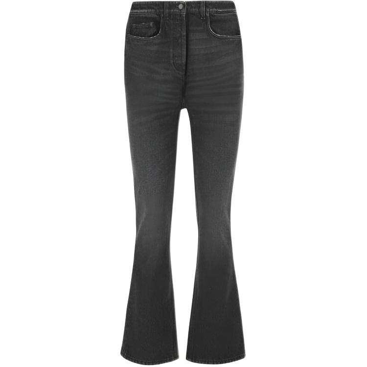 PRADA PRADA Jeans Women's Black Moderate Flared Pants