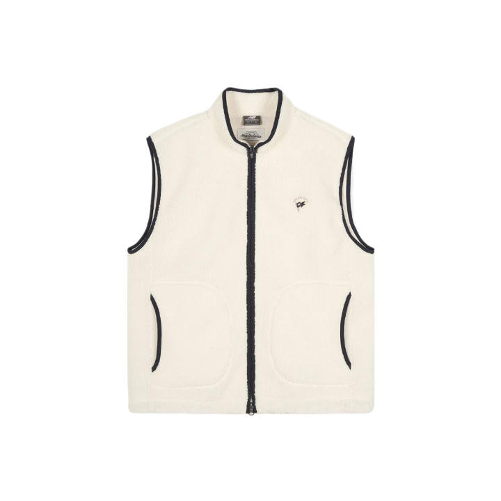 New Balance New Balance Vests Unisex Ivory White Stand Collar Moderate Other