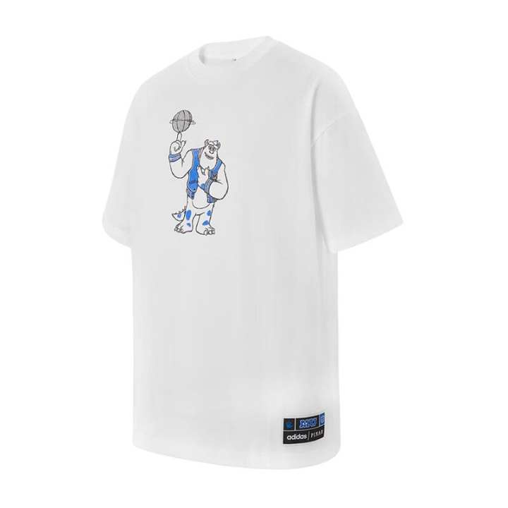 Adidas Adidas T Shirts Men's White Crew Neck Moderate