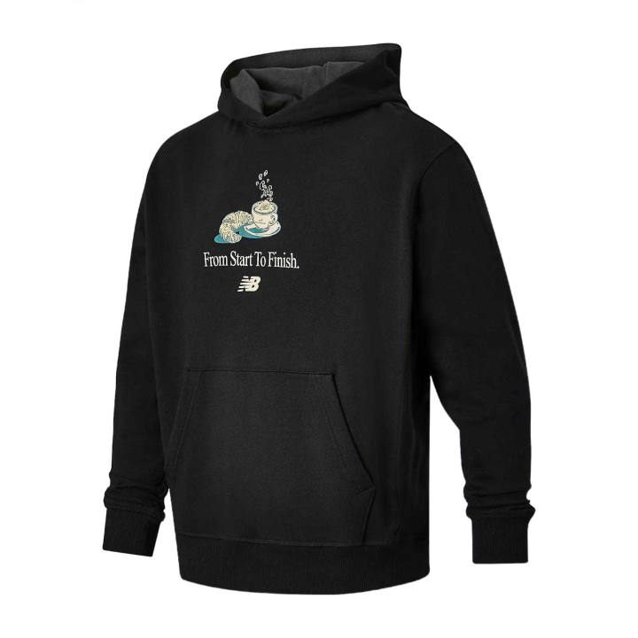 New Balance New Balance Sweatshirts Men's Black Hooded Moderate
