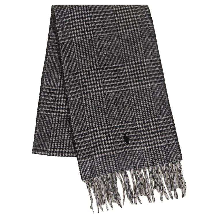Polo Ralph Lauren Recycled Wool Knit Scarves Unisex Black/Beige