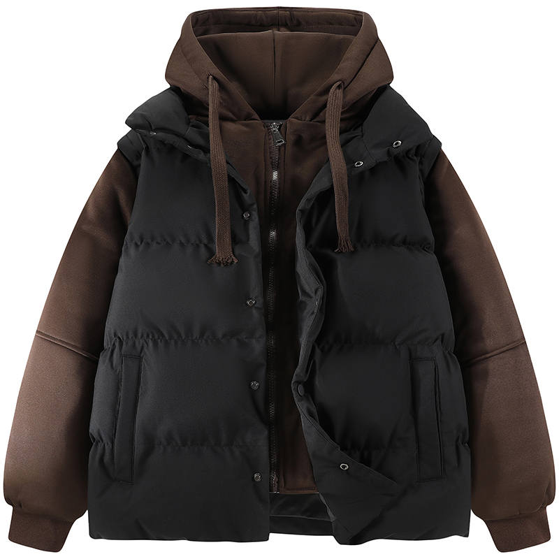 BALENO Puffer Jackets Unisex Hooded Moderate Mock Two Piece Puffer Jacket