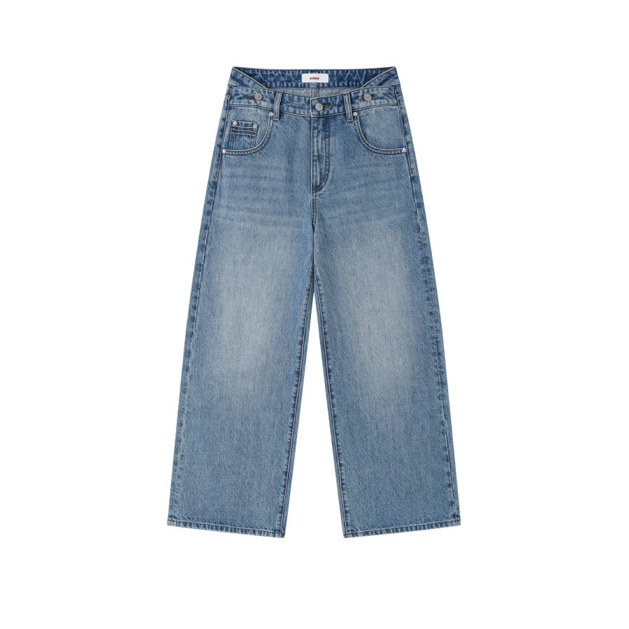 Kirsh Jeans Women's Washed Blue Moderate Wide Leg Pants