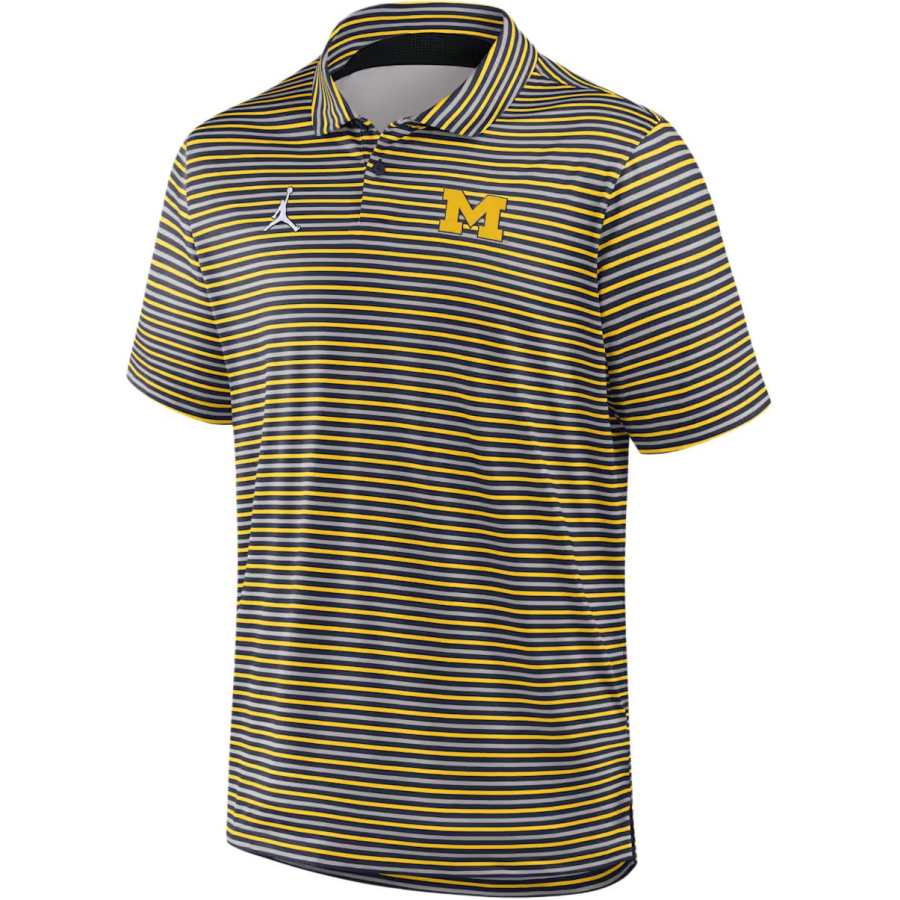 Jordan Jordan Michigan Tour Stripe Men's Jordan Brand Dri-FIT College Polo