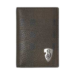Burberry Calfskin Card Holder Regular Men's Lime Gray