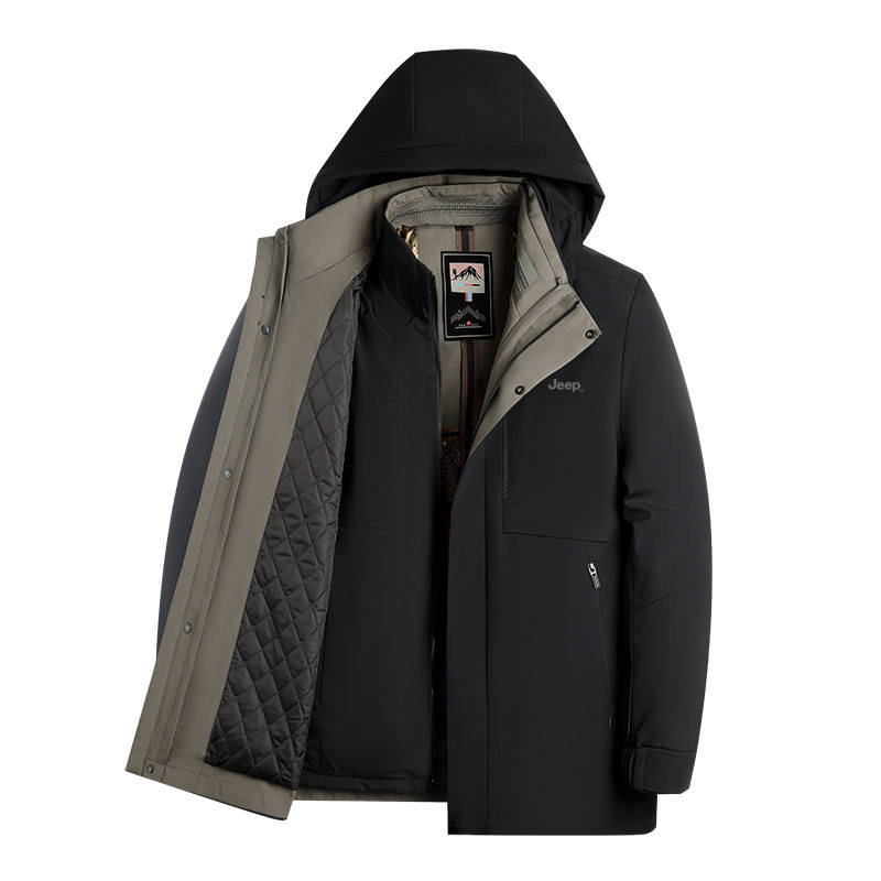 Jeep Jeep Down Jackets Men's Fur Collar Thickened