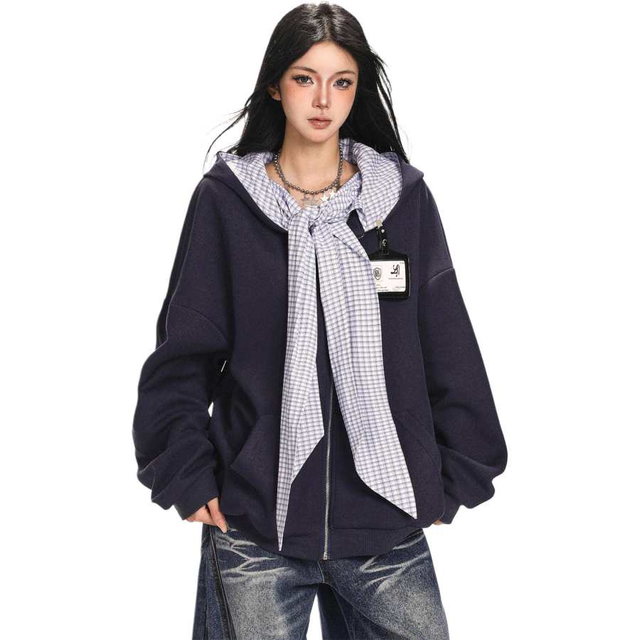 NEVER RULE Sweatshirts Unisex Hooded Moderate Cardigan