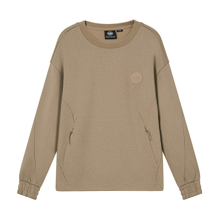Palladium Sweatshirts Unisex Desert Gray Umber Crew Neck Moderate Regular