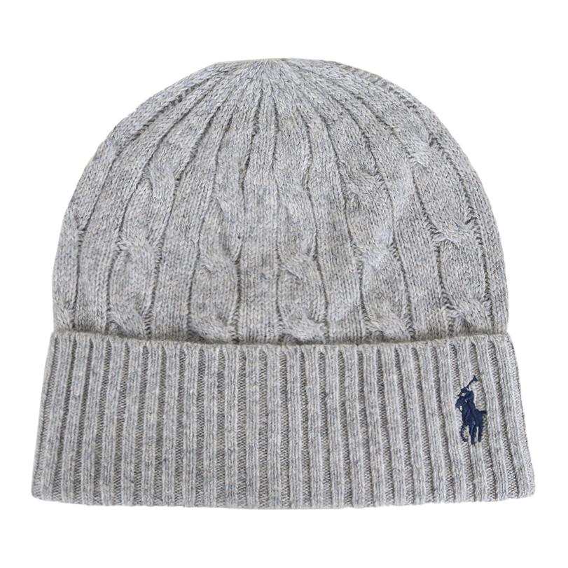 Polo Ralph Lauren Logo Embroidered Cable-Knit Beanie