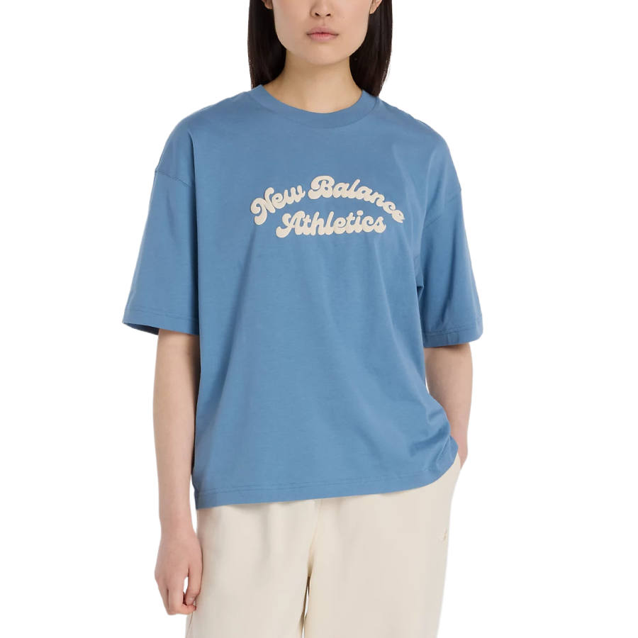 New Balance New Balance LINEAR HERITAGE Drop Shoulder Sleeve T Shirt Women's