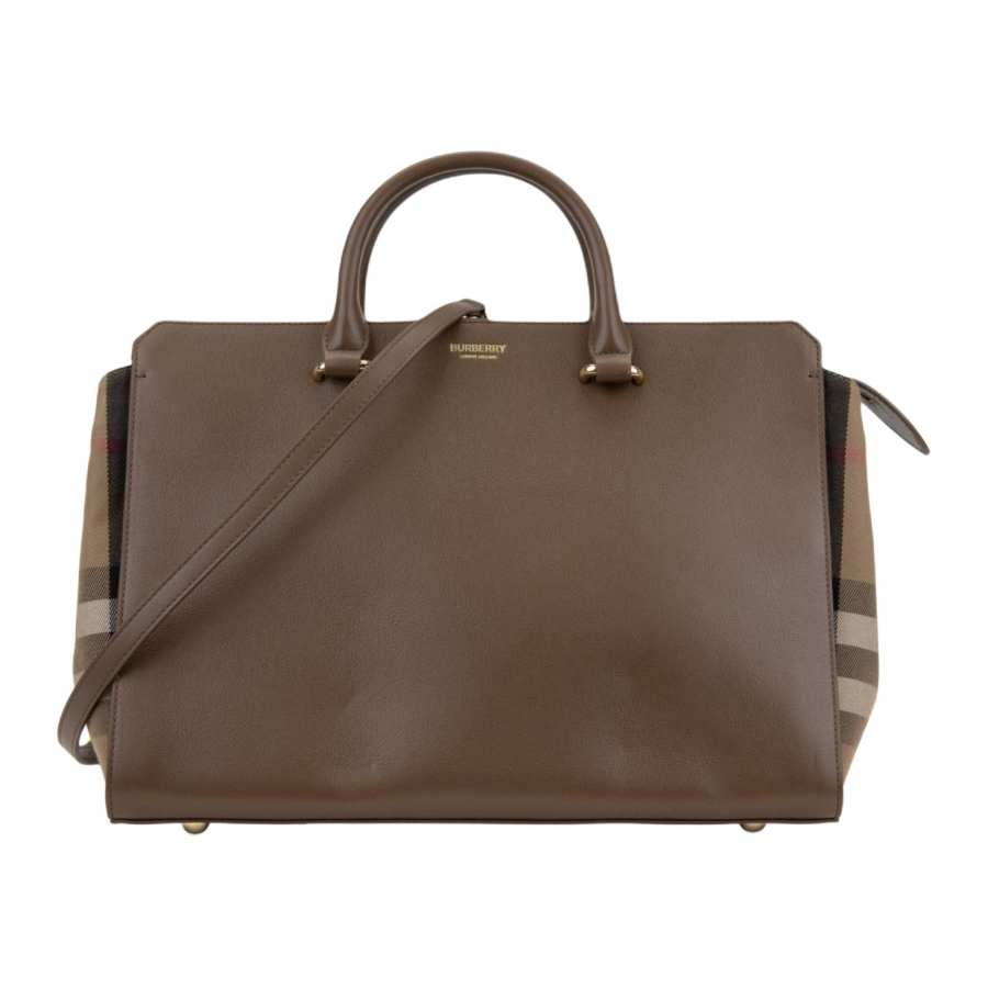 Burberry Leather Handbag Women's Beige