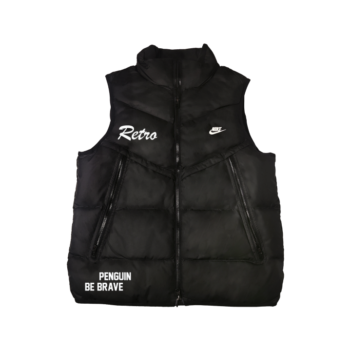 Nike Nike Alpha Down Vests Unisex Black Stand Collar Lightweight Other