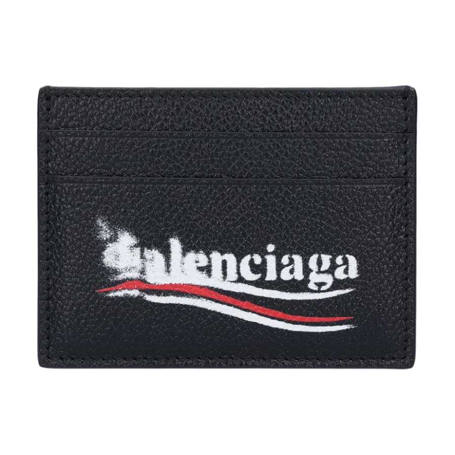 Balenciaga Political Stencil Logo Printed Card Holder
