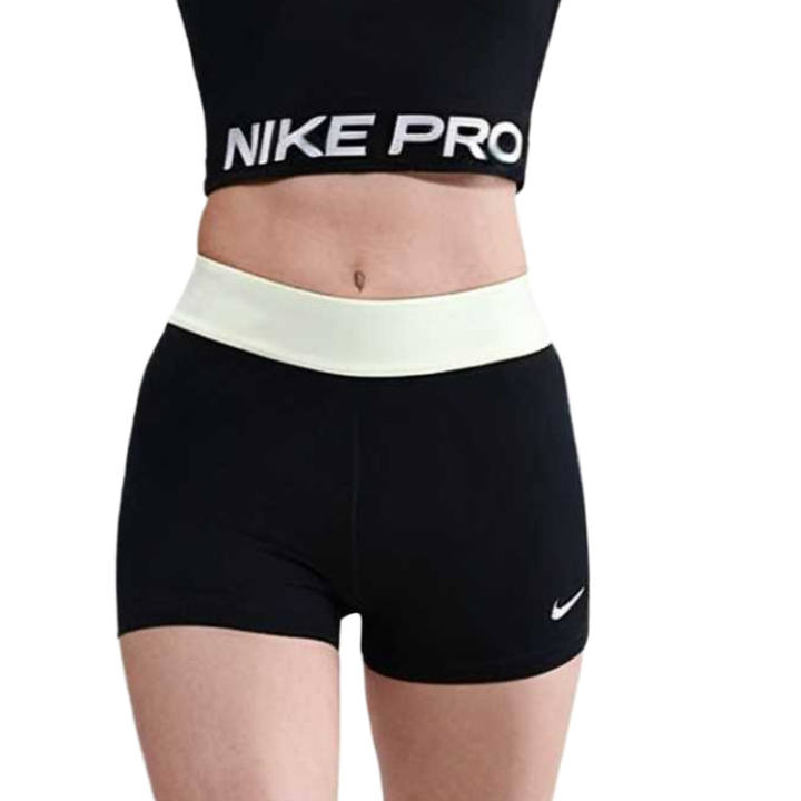 Nike Nike Pro Sports Shorts Women's Black/Light Yellow/White